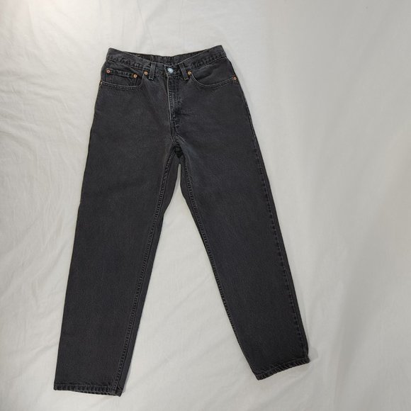 LEVI'S 550 VINTAGE Black Relaxed Fit Straight Leg High Rise W 32 L 30 100% Cot. - Picture 10 of 16